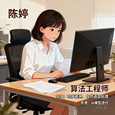 陈婷，算法工程师，专攻时序预测与自然语言处理，负责AI模型迭代